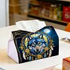 Wolf Dreamcatcher DIY PULeather Diamond Painting Tissue Box for Adults Beginners Gem Art Painting Napkin Holder for Living Room Bedroom Bathroom Table Decor