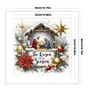 (US Only)Nativity Cross Stitch Kit 40x40cm DIY 14CT Thread Art Needlework White Fabric