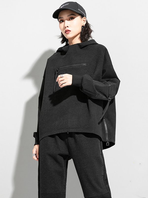 Leisure Split-Joint Long Sleeve Hoodies