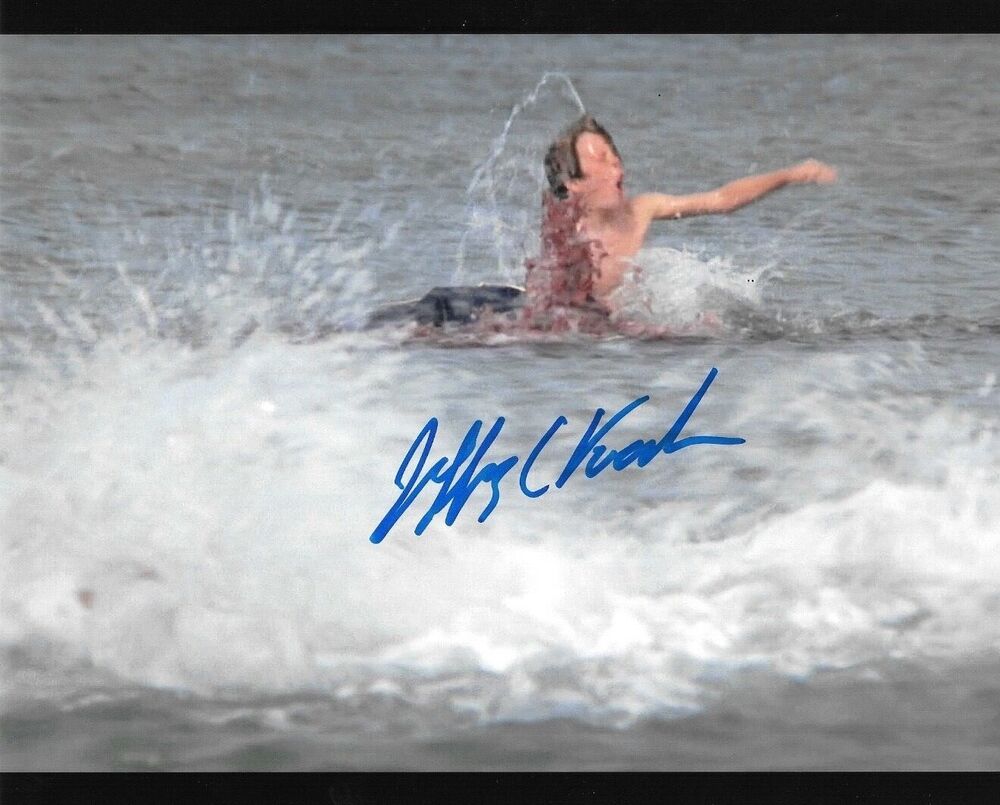 * JEFFREY VOORHEES * signed 8x10 Photo Poster painting * JAWS * PROOF * * 9