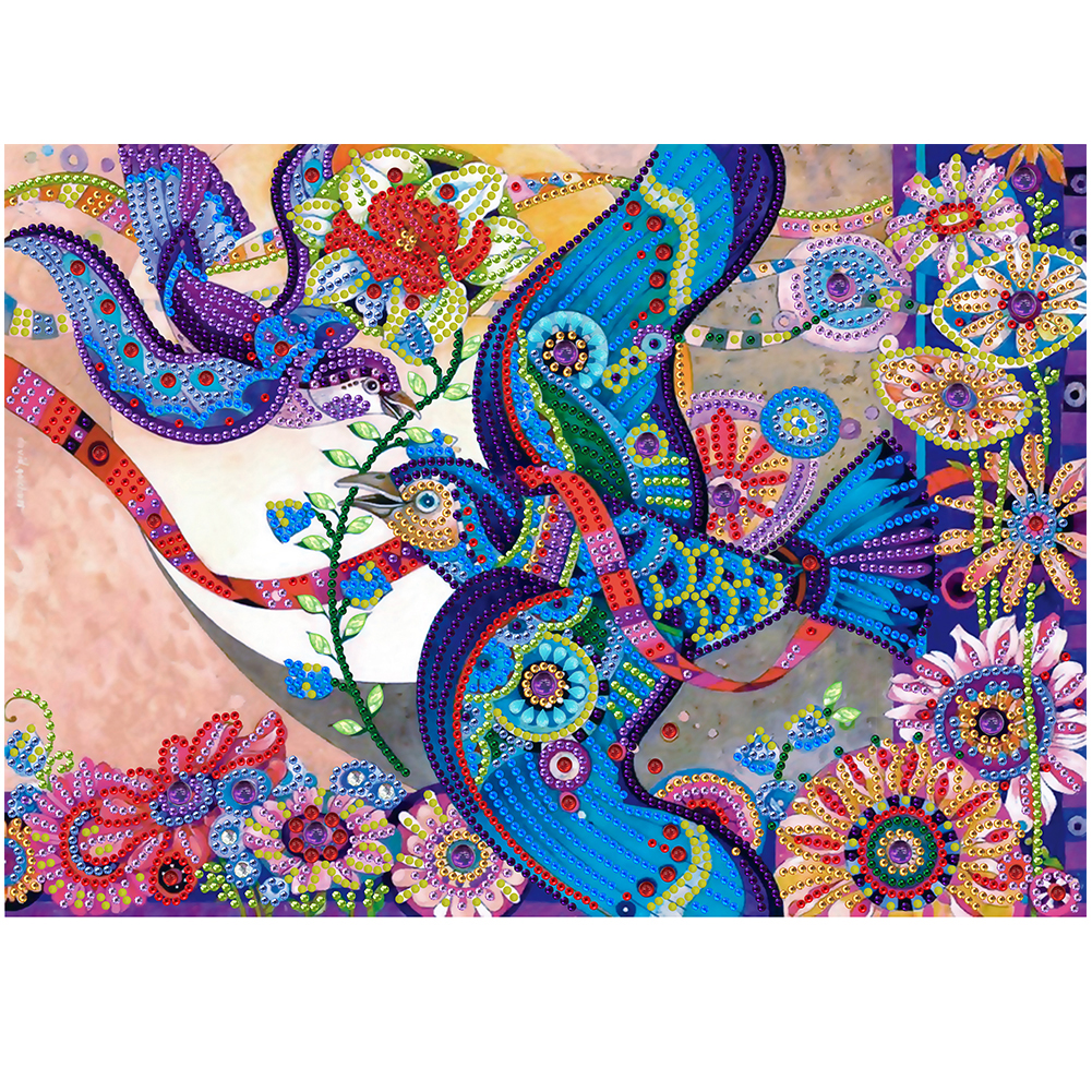 

40*30CM - Special Shaped Diamond Painting - Bird, 501 Original