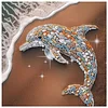 Diamond Painting-DIY Crystal Rhinestone Beach Stones Dolphins