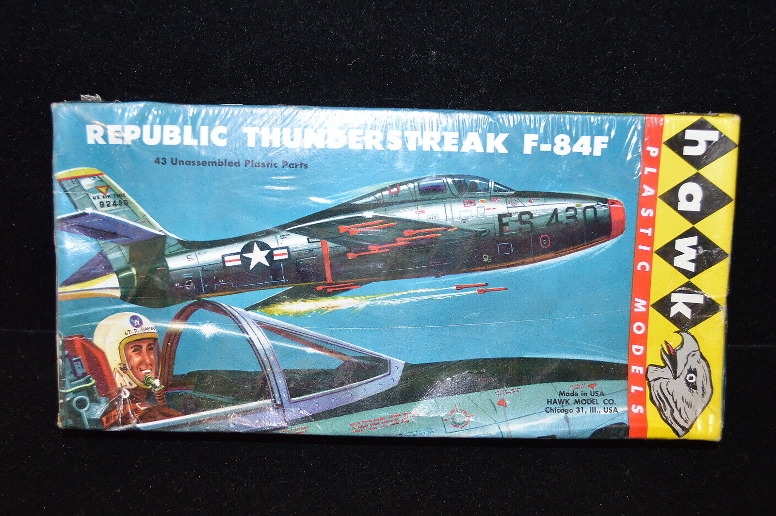 1959 Hawk Republic Thunderstreak F-84F Sealed Plastic Models See Photo Poster paintings #1