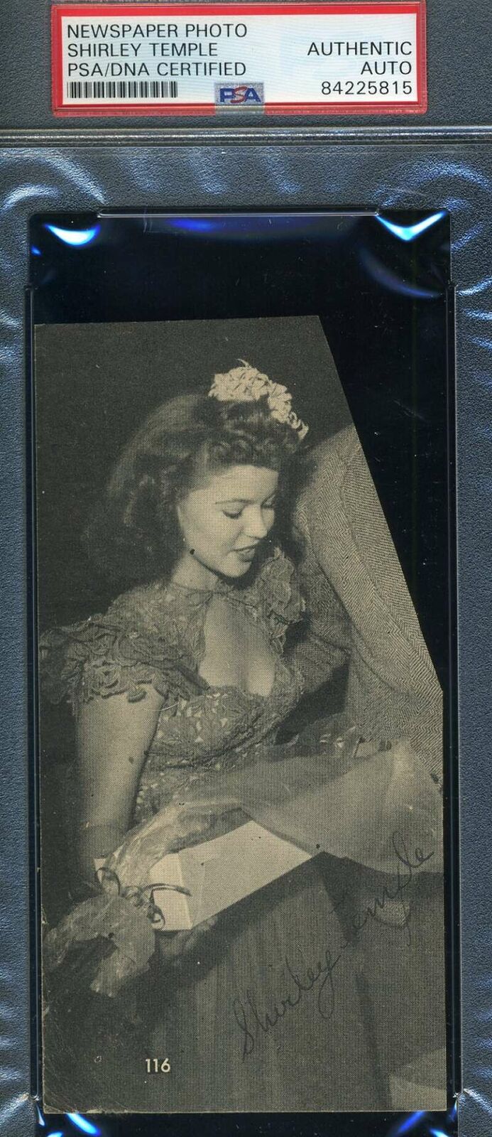 Shirley Temple PSA DNA Coa Signed Vintage 1940`s Photo Poster painting Autograph