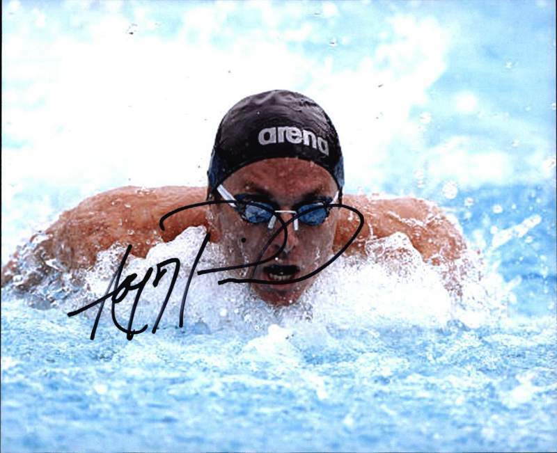 Aaron Peirsol authentic signed olympics 8x10 Photo Poster painting W/Cert Autographed 01