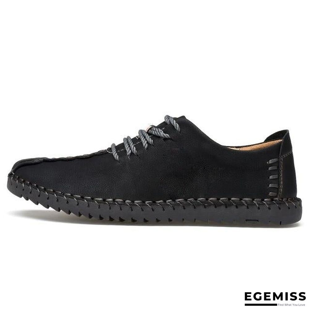 Men's Comfortable Casual Loafers Shoes Split Leather Flats Moccasins Shoes | EGEMISS