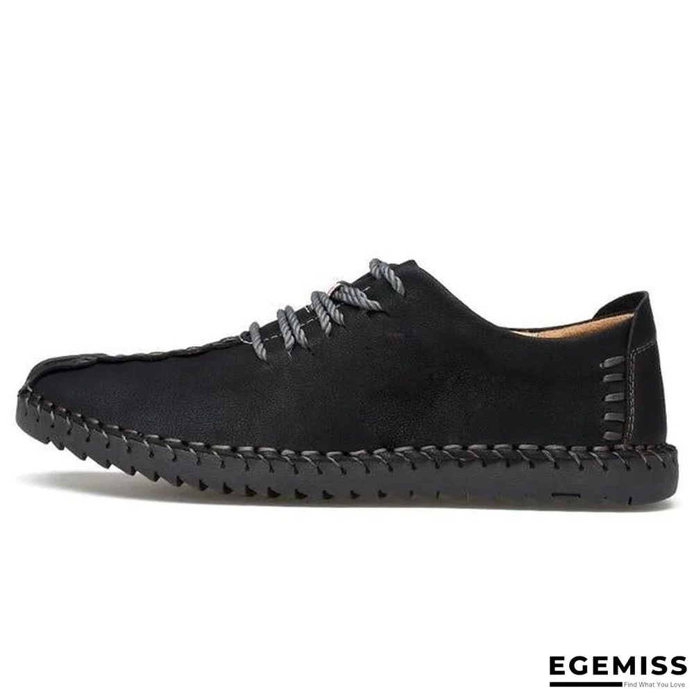 Men's Comfortable Casual Loafers Shoes Split Leather Flats Moccasins Shoes | EGEMISS