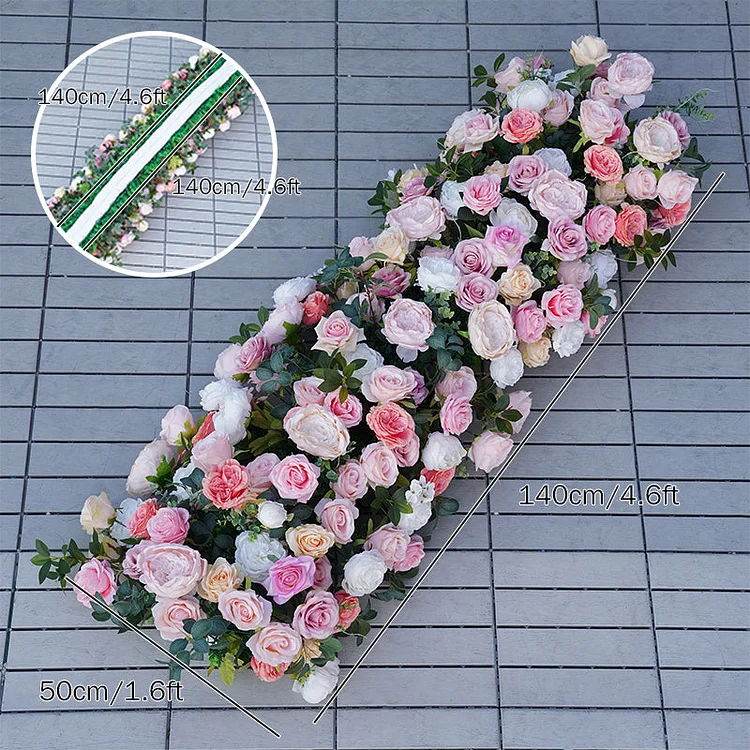 A8256 Light Pink White Rose Flower Arrangements For Wedding Backdrop Arch Frame