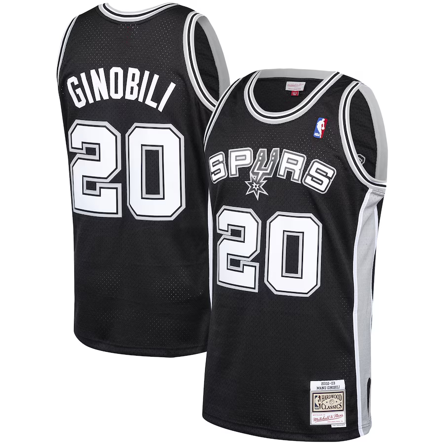 San Antonio Spurs Manu Ginobili Black Hardwood Classics Swingman Jersey mysite