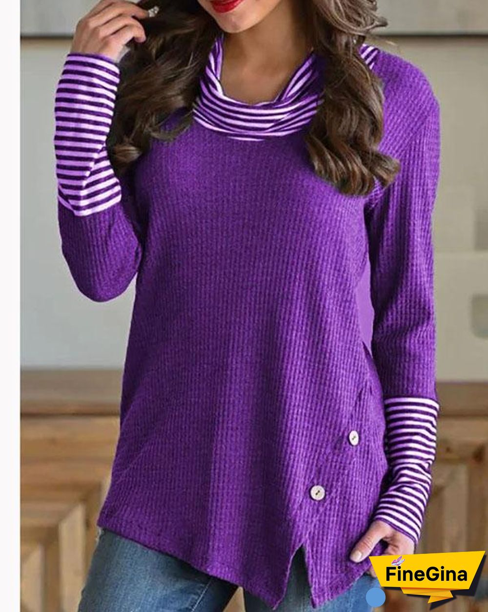 Buttoned Casual Solid Shirts & Tops