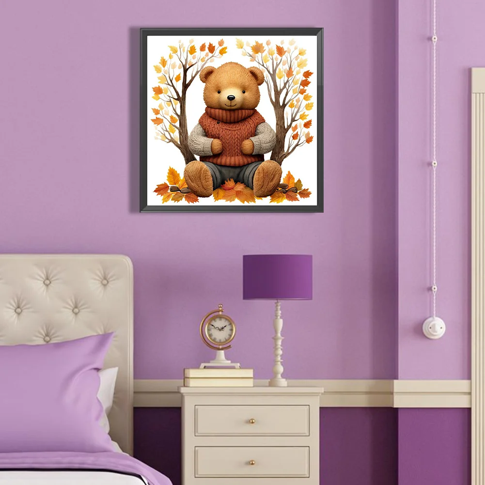 Diamond Painting - Full Round Drill - Fall Bear(Canvas|40*40cm)