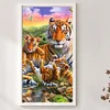(Big Size) Parent-Child Tiger - 11CT Stamped Cross Stitch 40*70cm/15.75*27.56in