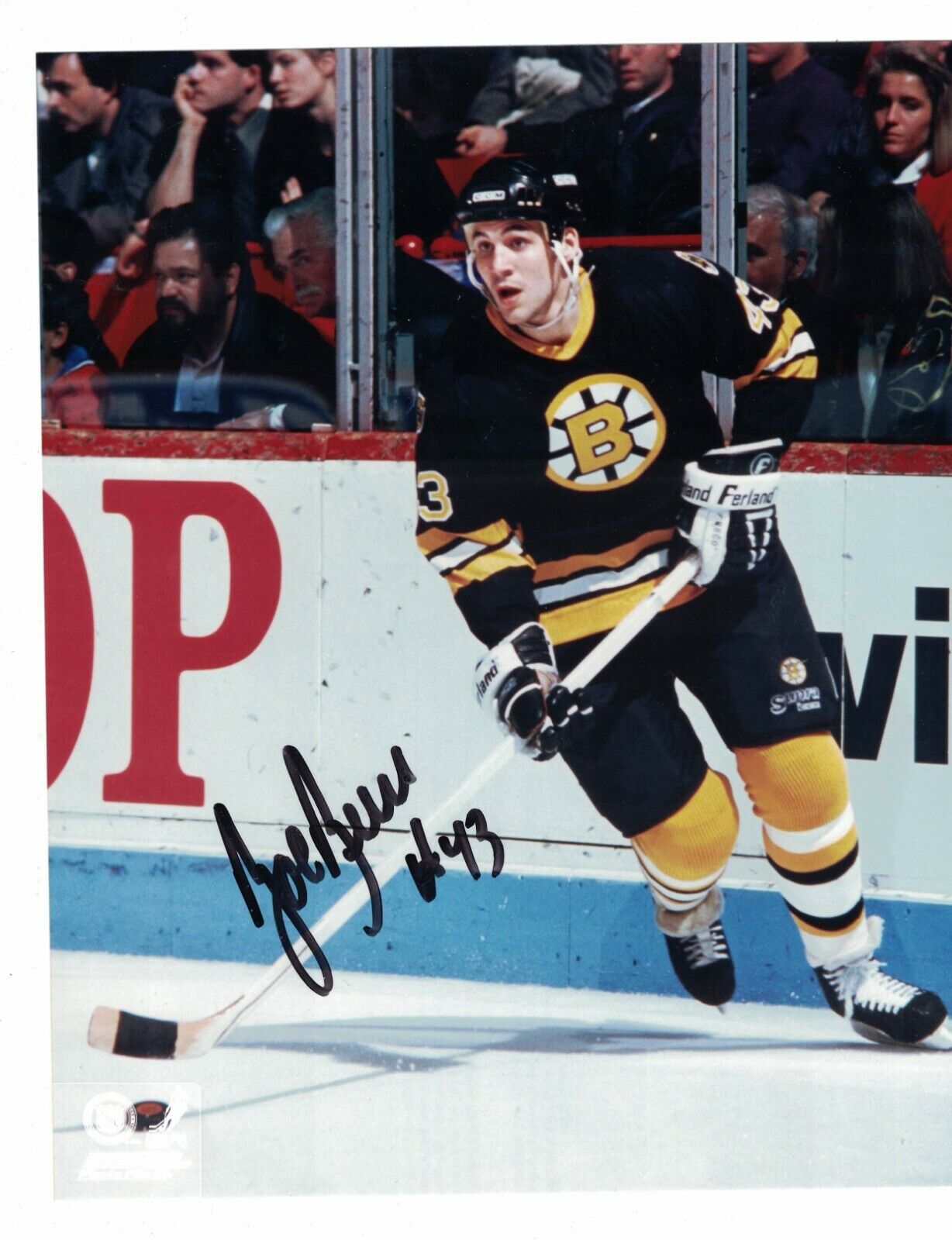 Bob Beers Boston Bruins Signed 8x10 Photo Poster painting W/Our COA