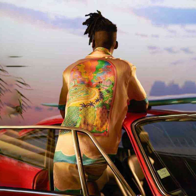 Loveciss®/ Fashionable Literary Printed Shorts Shirt And Shorts Co-Ord