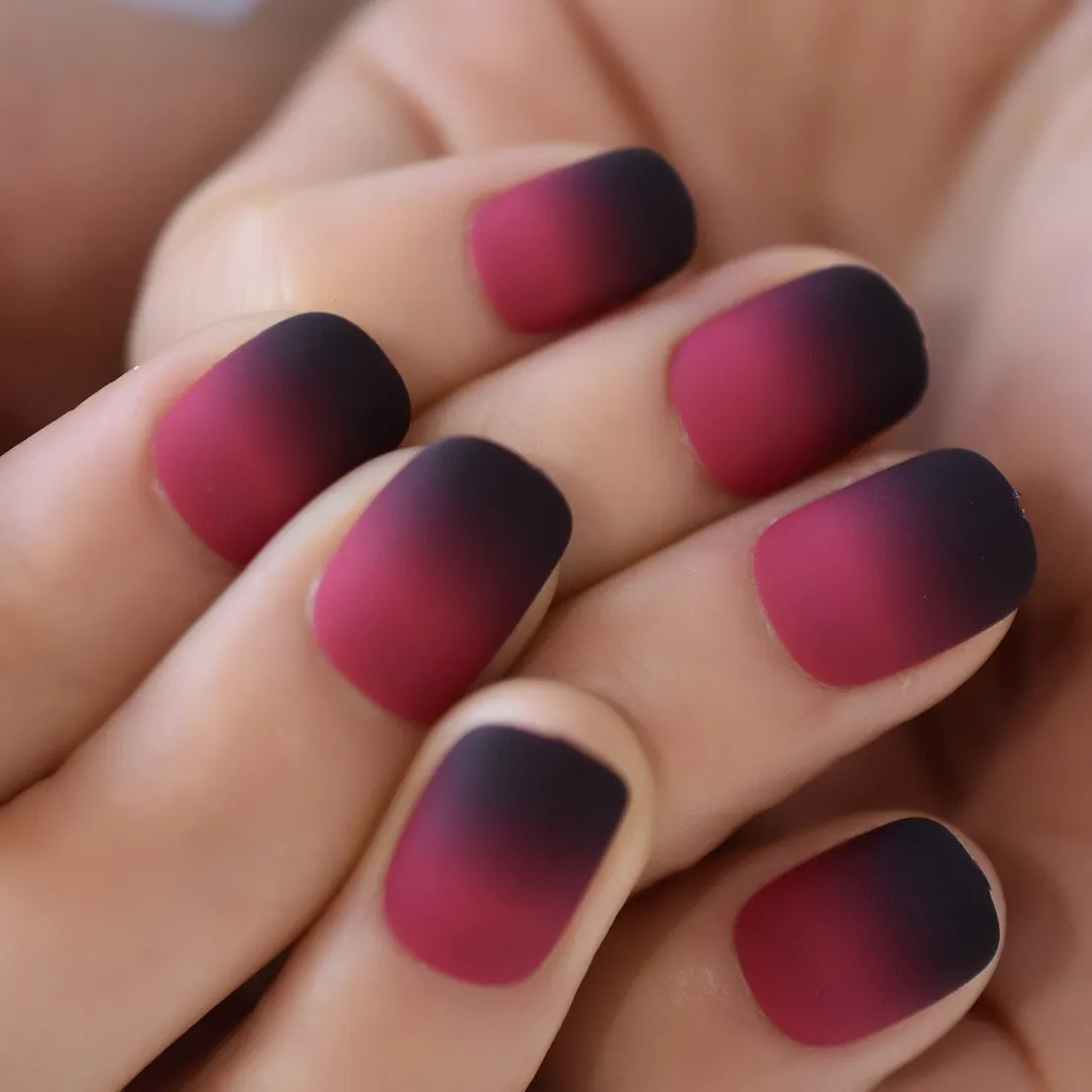 Pink Nude White French Fake Nails Squoval Square UV Gel False Press on Nails for Girl Full Cover Wear Finger Nail Art Tips 1123-Nail Inspo