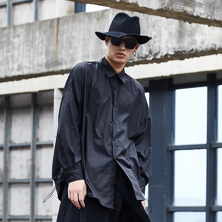 Dawfashion Techwear Streetwear-Japanese Dark Style Comfortable Trend Long-sleeved Shirts-Streetfashion-Darkwear-Techwear