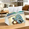 Beach Rhinestone Turtle DIY Diamond Painting PU Tissue Holder Box