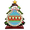 DIY Christmas 25 Days Countdown Diamond Painting Tabletop Ornaments Kit  Crystal Art Craft Decoration Wooden for Living Room Home Office Decoration