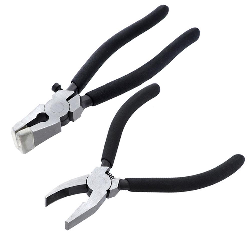 

2Pcs High Carbon Steel Clamp Flat Nose Pliers For Glass Trimming Tool, 501 Original