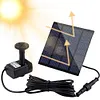 1.4W Solar Adjustable Fountain Pump with 7 Nozzles Solar Panel Kit for Bird Bath