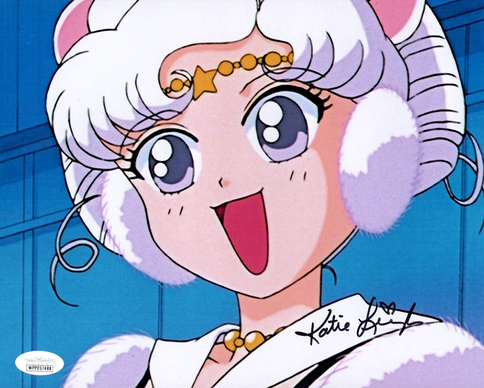 KATIE LEIGH Signed SAILOR MOON IRON MOUSE 8x10 Photo Poster painting Autograph JSA COA