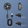 USB Powered Car Fan Vent Clip Car Cooling Fan 3 Speeds Quiet Brushless Motor 360 Rotatable for Sedan SUV RV Pickup Truck Van