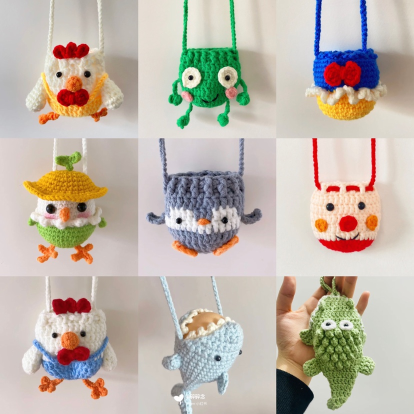 Dragon Boat Festival DIY Crochet Kit for Kids: Cute Chick & Parrot Egg Pouch