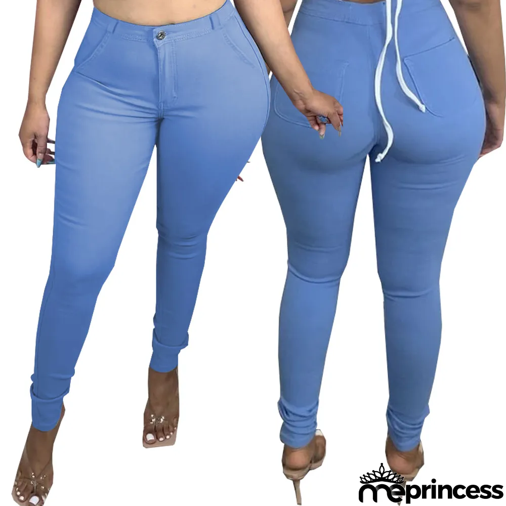 Sexy Stylish Washed Slim Stretch Denim Tight Pants Jeans