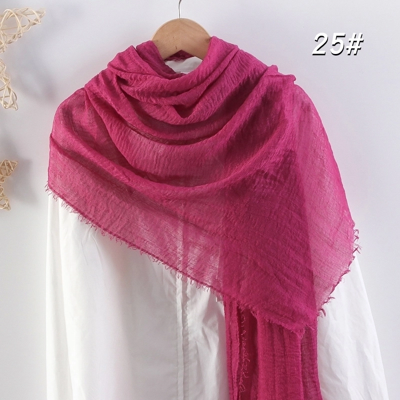 Women’s Elegant Basic Solid Color Cotton And Linen Scarf