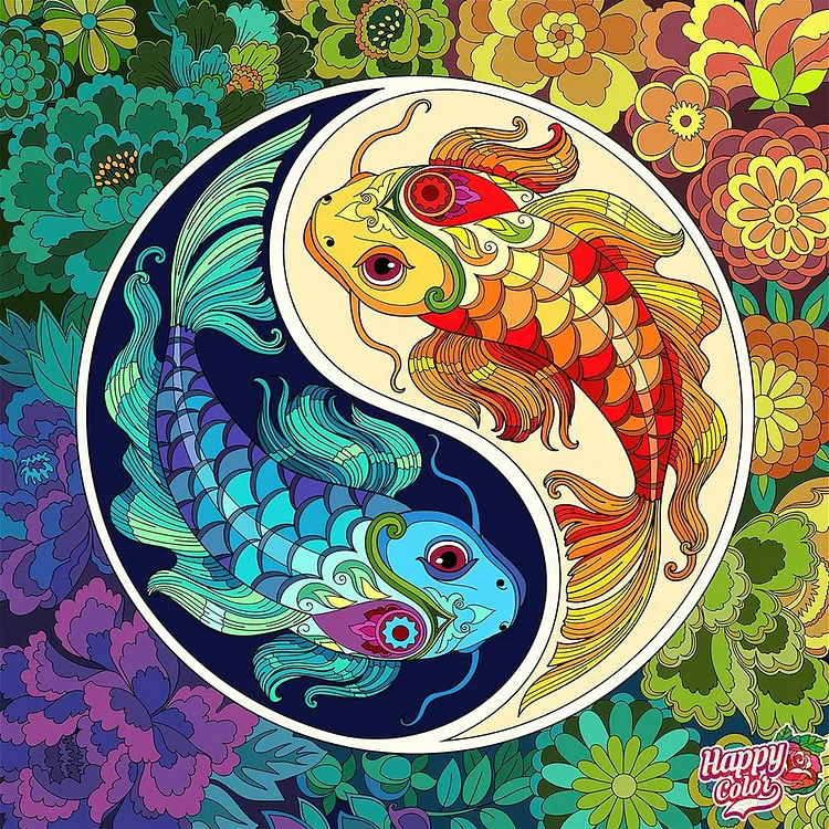 Fish - Partial Special Shaped Drill Diamond Painting - 30x30cm(Canvas)