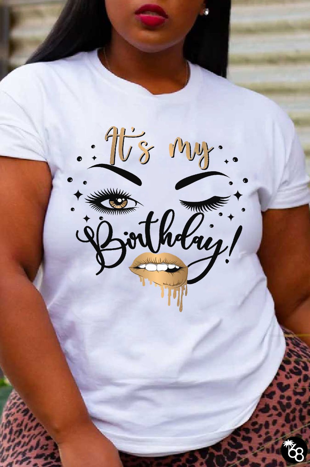 White Casual Daily Print Lips Printed Patchwork Letter O Neck T-Shirts | 168DEAL
