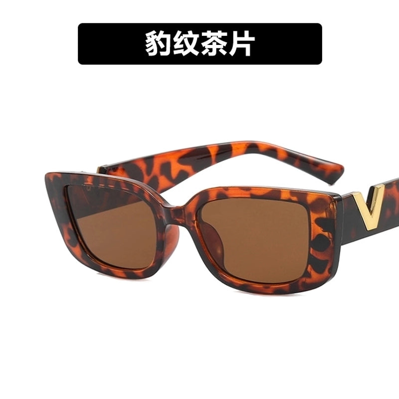 Women’s Fashion Solid Color Resin Square Sunglasses