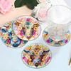 [Upgrade]4Pcs Acrylic Special Shape Bull Head DIY Waterproof Diamond Painting Coaster