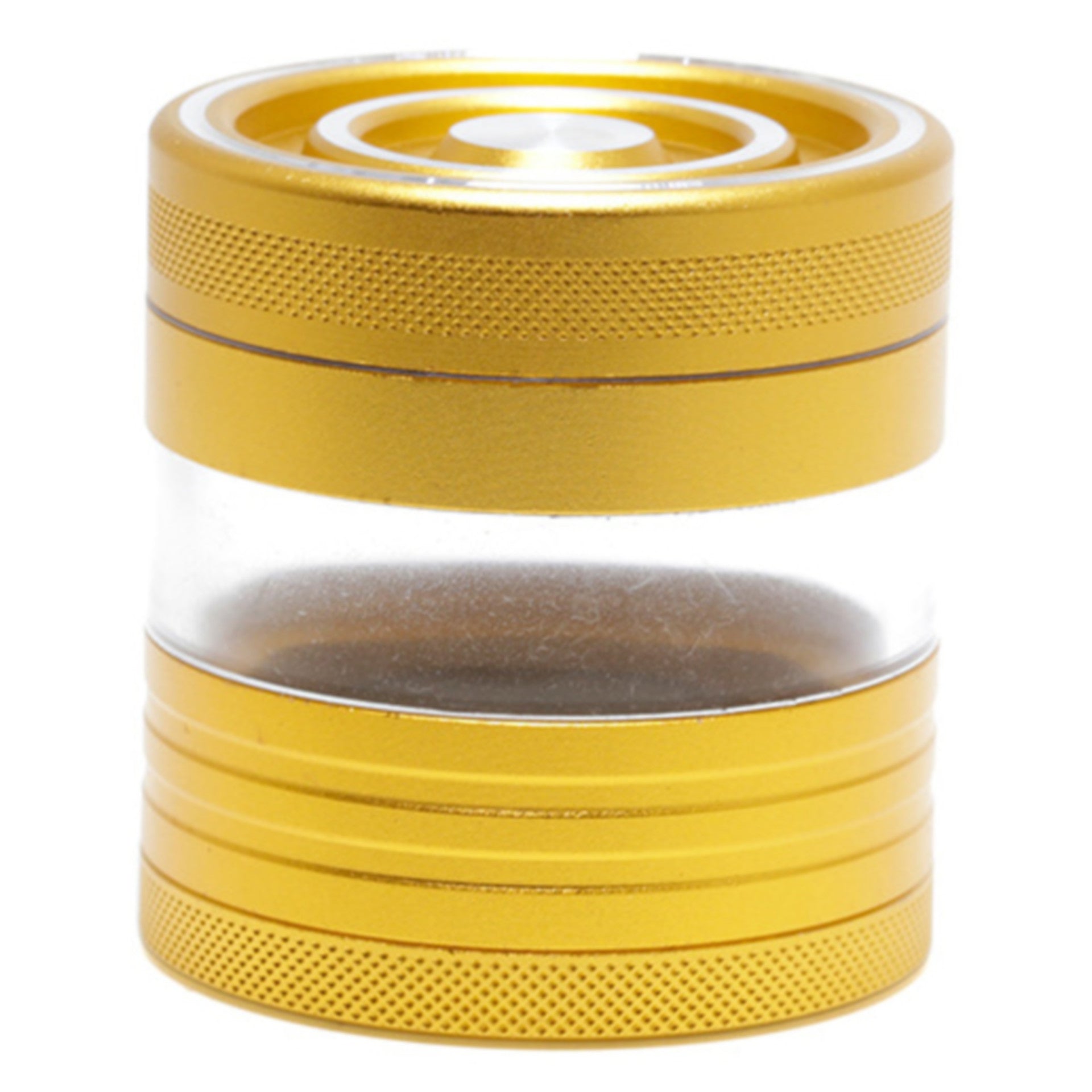 Aluminum Alloy 5-Piece Transparent Window Thread Grinder-Gold Color