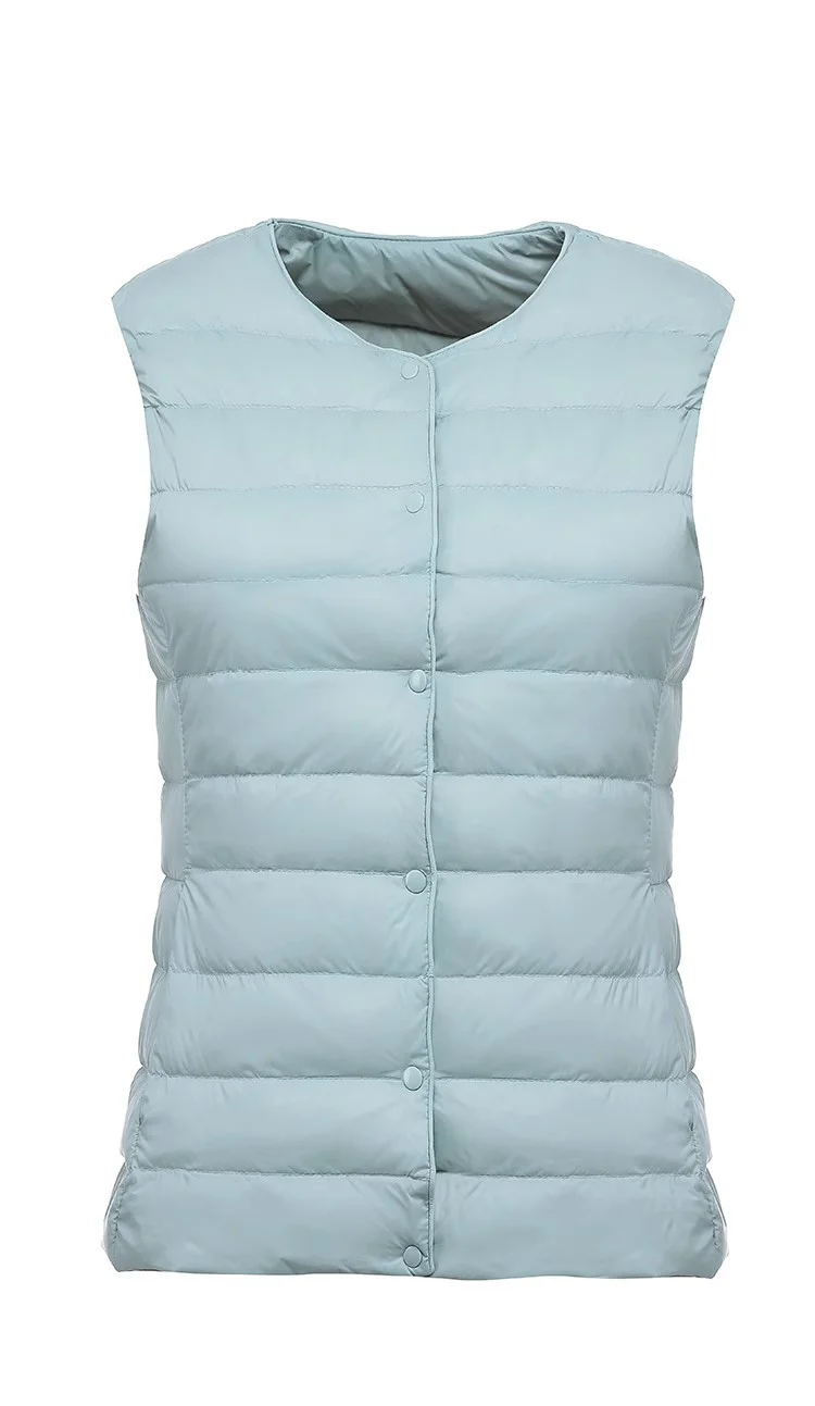 Woherb 2024 New Autumn And Winter Light Down Jacket Vest Female Warm Slim Inside The Vest Vest White Duck Velvet-Outfit Ideas