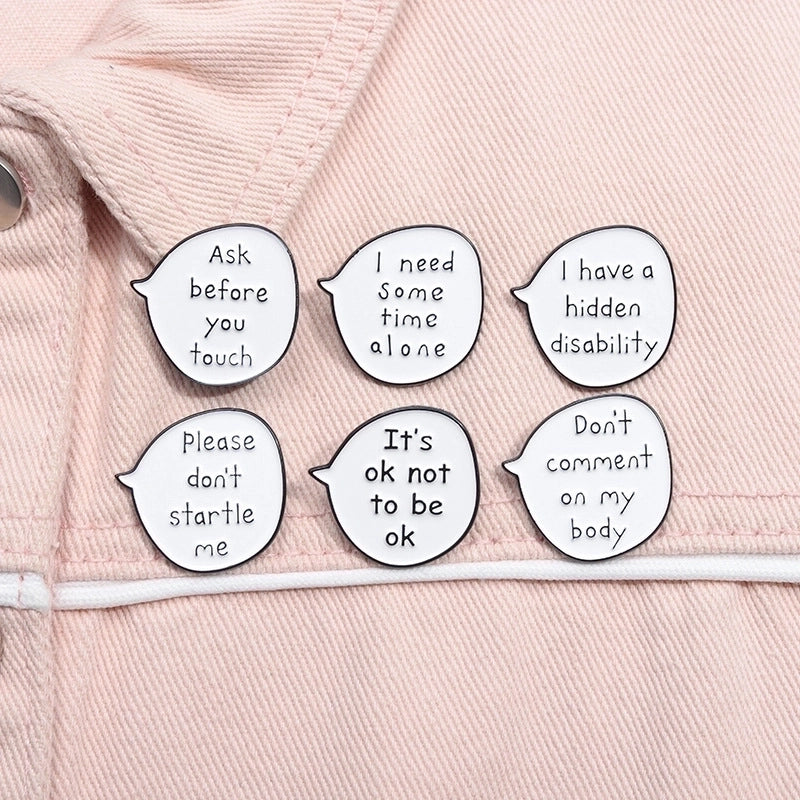 Cartoon Style Modern Style Letter Alloy Stamping Stoving Varnish Plating Women’s Brooches