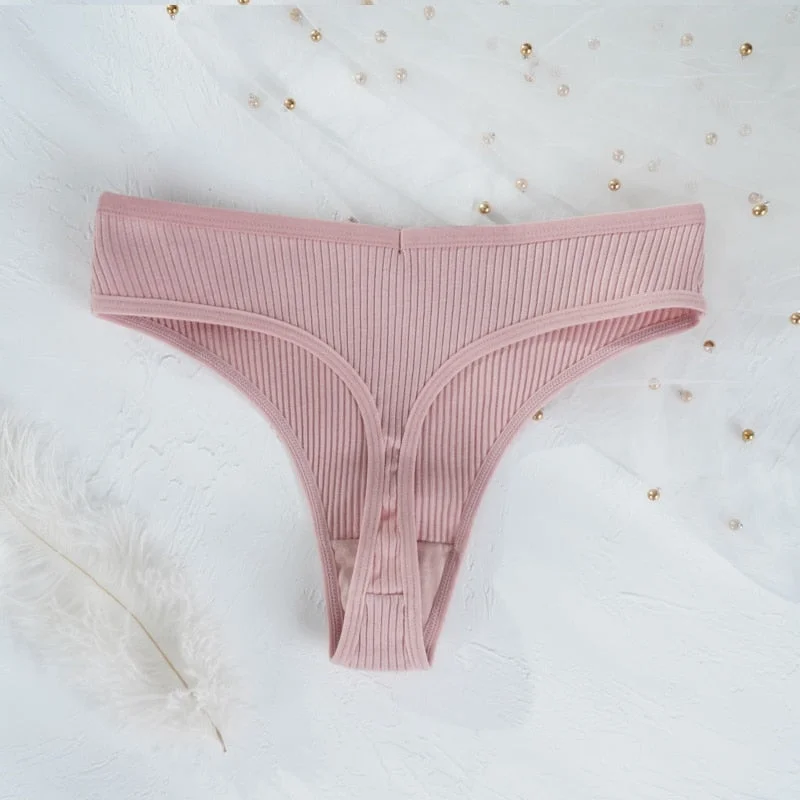 Women's Panties G-string Thong Cotton Underwear Sexy Panties Female Underpants Breathable Pantys Lingerie Ladies Thongs