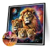 Diamond Painting-DIY Full Round Drill Color Lion(40*40 CM)