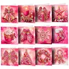 12pcs Pink Christmas DIY Diamond Painting Greeting Cards with Envelopes