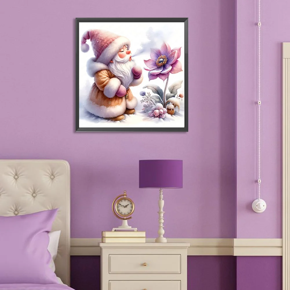 Diamond Painting - Full Round Drill - Christmas Gnome(Canvas|30*30cm)