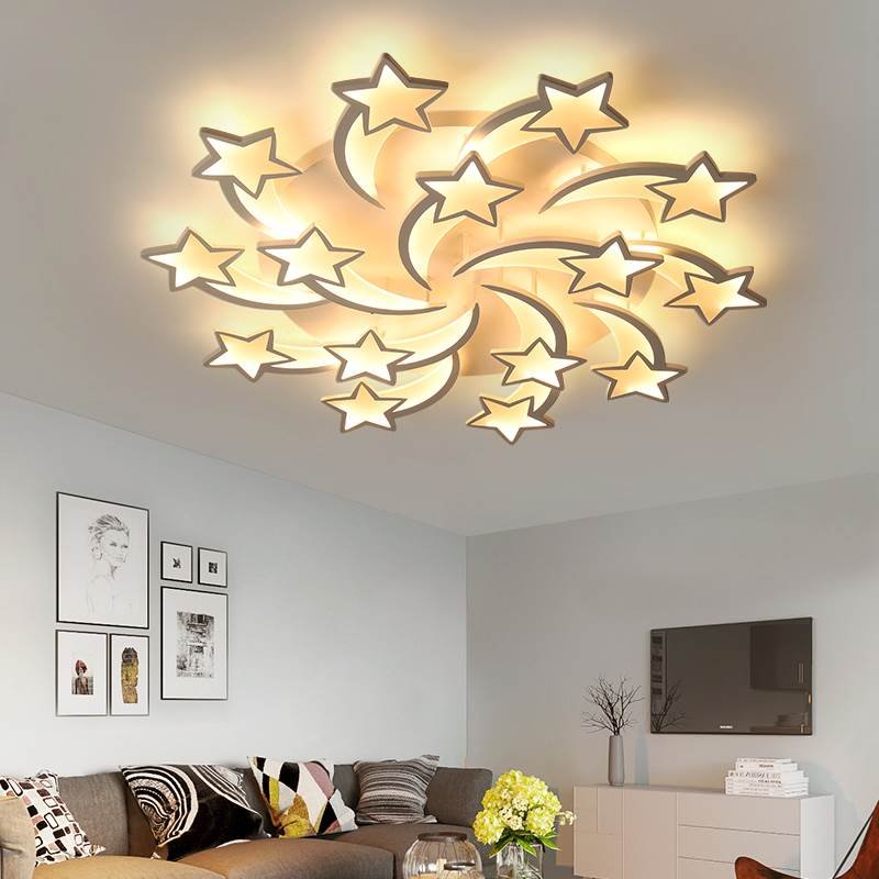 LEDs Chandelier Modern stars For Living Room Bedroom remote/APP support Home design chandelier  model   ICFW1913