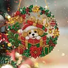 Crystal Mosaic Window Hanging Kit Christmas Puppy Giftbox 9.45x9.45in