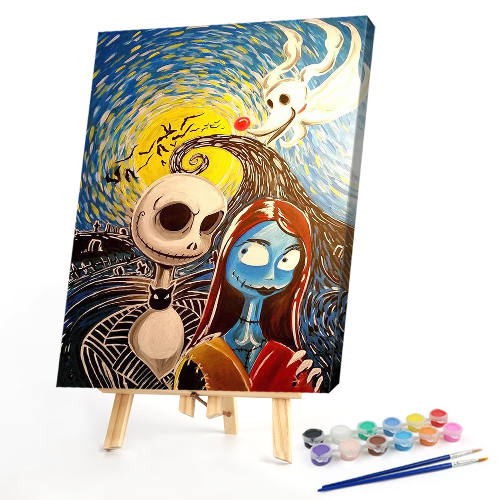 

40*50CM - Paint By Numbers - Skeleton Face, 501 Original