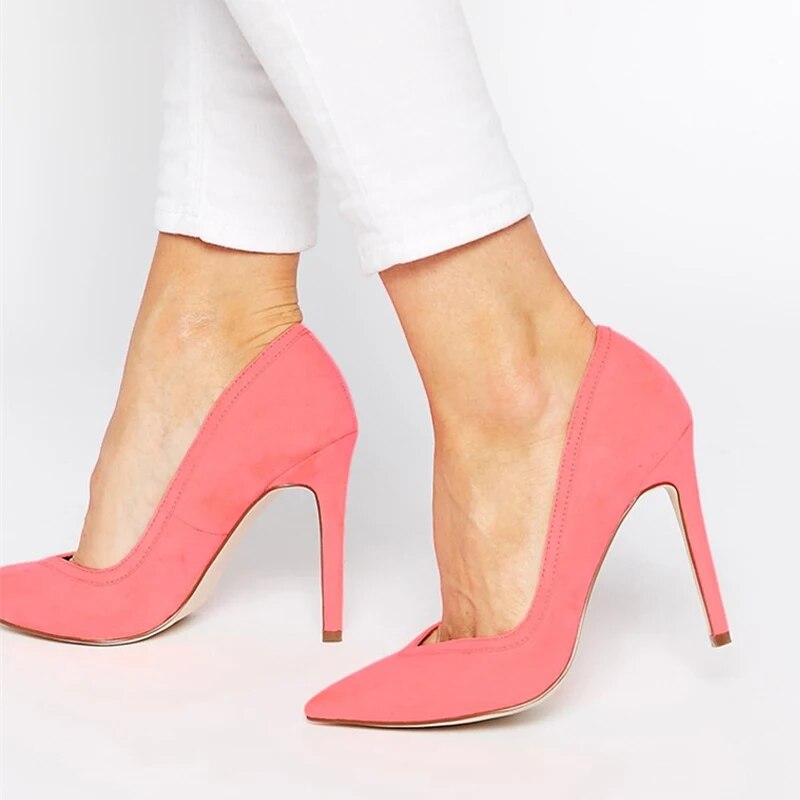 TAAFO Pointed Toe Stiletto Single Shoes High Heels And 
