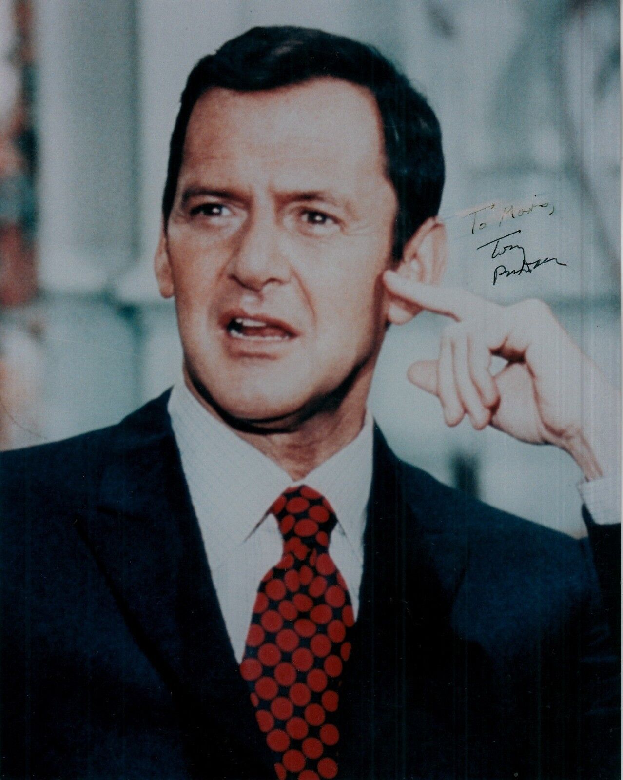 TONY RANDALL hand-signed THE ODD COUPLE 8x10 color closeup w/ UACC RD COA