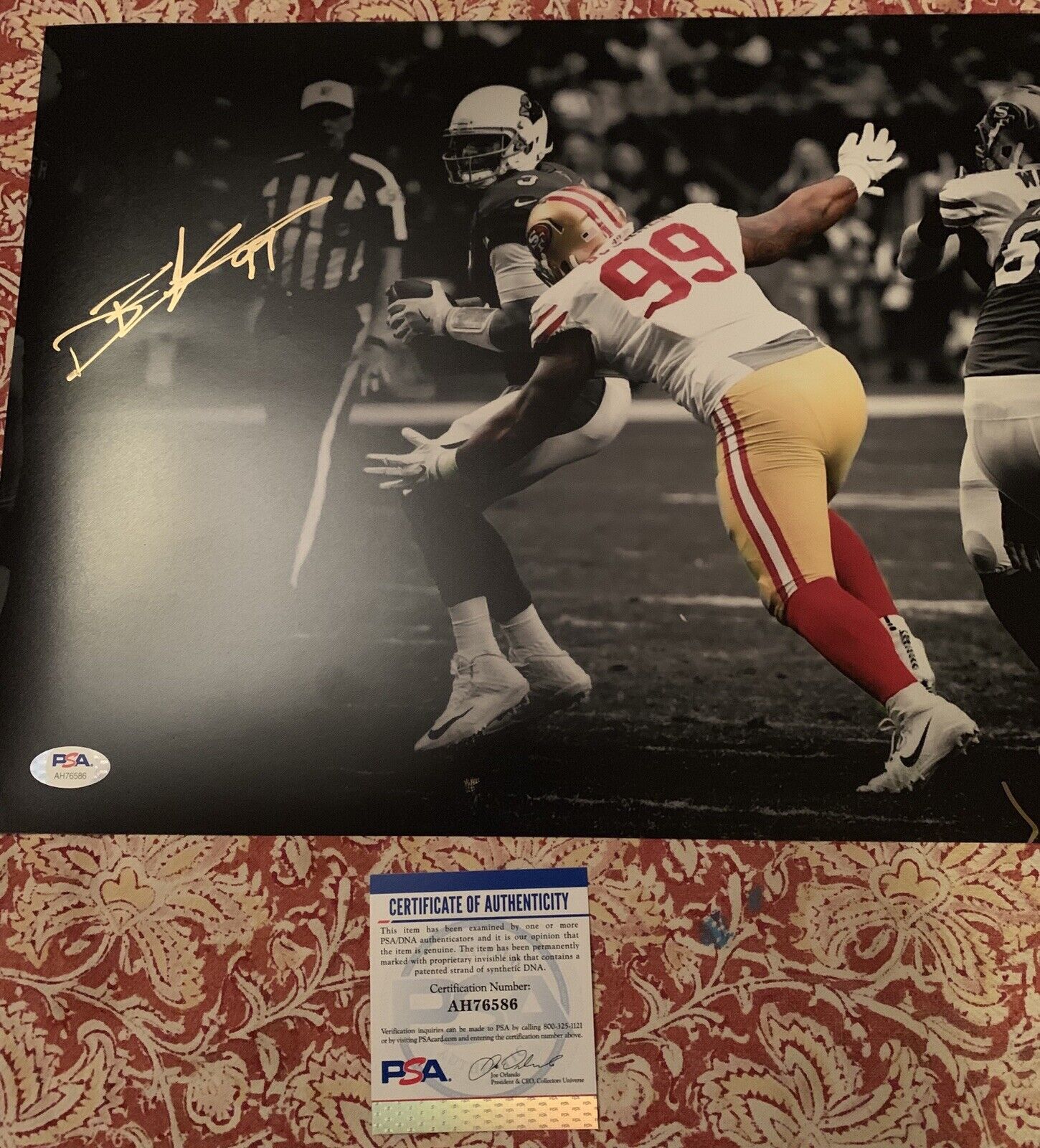 deforest buckner Signed Photo Poster painting 8x10 Niners