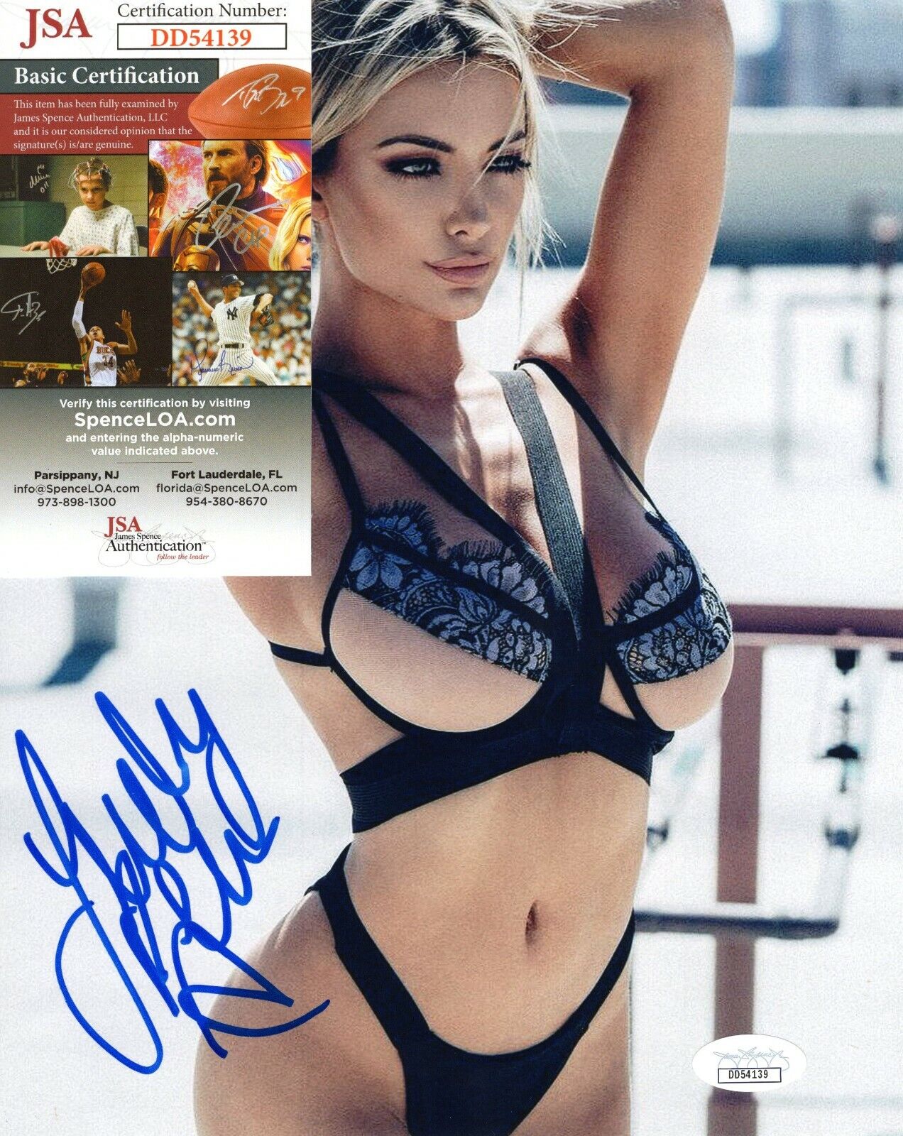 Lindsey Pelas Actress Model Hand Signed Autograph 8x10 Sexy Bikini Photo Poster painting JSA COA