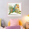 Flower Pomeranian Full Stamped Cross Stitch 11CT 3-Strand 40x40cm tapestrymarket