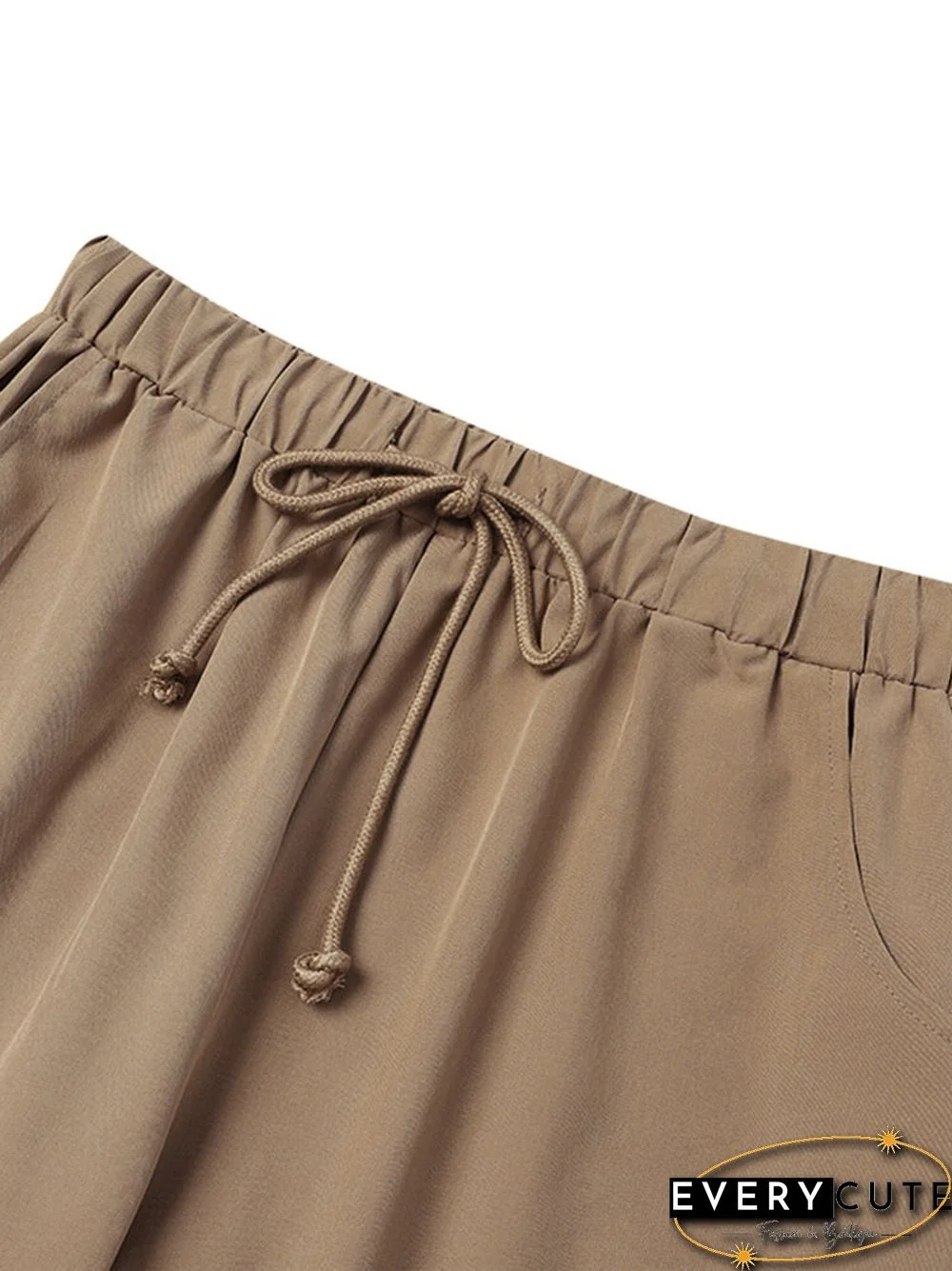 Plain Pleats V Neck Sleeveless Elegant Two Pieces Suit