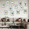 12 pi&egrave;ces de plante en pot - 1 kit de peinture en diamant carr&eacute; &agrave; perceuse DIY 5D pour adultes d&eacute;butants d&eacute;coration int&eacute;rieure peintures diamants art 5,91x7,09 in